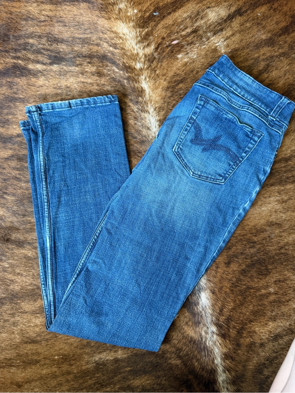 Women’s Wrangler Blue Denim Jeans - Classic Straight Leg
